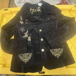 Guess Girl’s Jacket Size Medium(10/12). Velour Black
